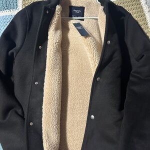 Men's Black Jacket with Cream Lining